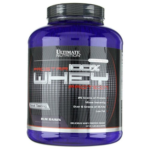 Протеин Ultimate Nutrition Prostar 100% Whey Protein, 2390 гр., ром-изюм протеин ultimate nutrition prostar 100% whey protein шоколад 2390 гр