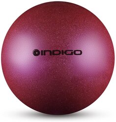 Мяч для художественной гимнастики INDIGO металлик 300 г IN119 15 см Фиолетовый с блестками