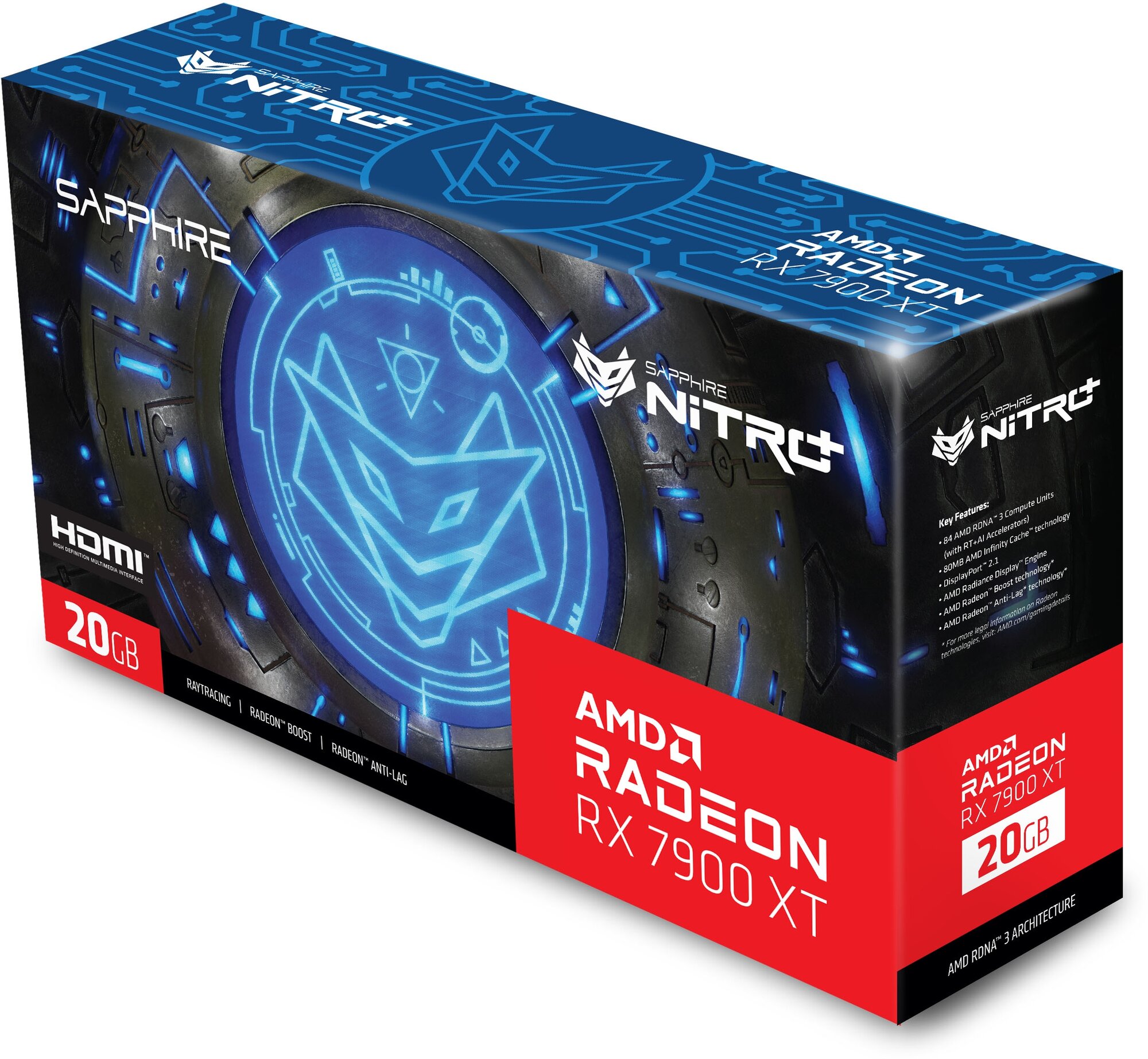 Видеокарта Sapphire NITRO+ RX 7900 XT GAMING OC VAPOR-X 20480 МБ, RET (11323-01-40g) - фото №6