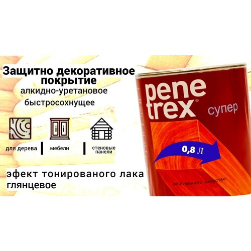 Лак для деревянных изделий быстросохнущий, цвет сандал 0,8 л