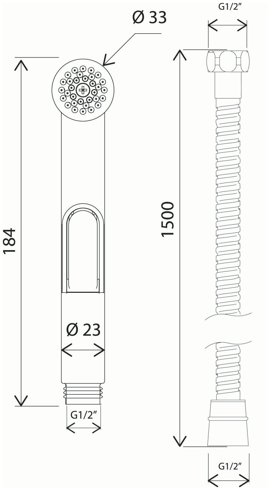 Гигиеническая лейка со шлангом и держателем AM.PM F0202064 - фотография № 2