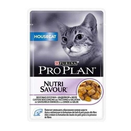 Pro Plan HouseCat Adult консервы для кошек Индейка Пауч 26x85гр