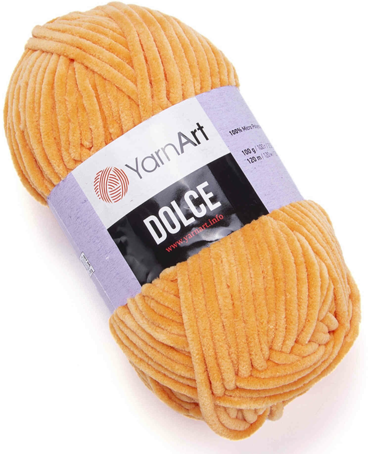 Пряжа YarnArt Dolce манго (852), 100%микрополиэстер, 120м, 100г, 1шт