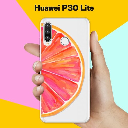 Силиконовый чехол Грейпфрут на Huawei P30 Lite силиконовый чехол на huawei p30 lite ананас для хуавей п30 лайт