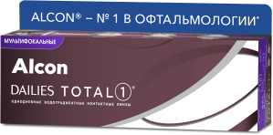 Контактные линзы Dailies (Alcon) Total1 Multifocal, 30 шт., R 8,5, D +1,25, ADD: средняя