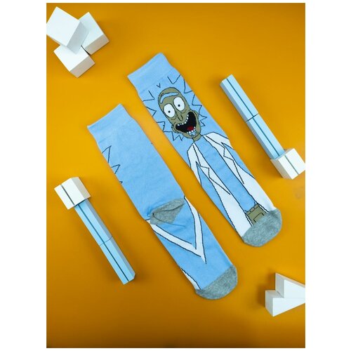 Носки 2beMan, размер 38-44, белый, серый, голубой носки 2beman размер 38 44 мультиколор серый