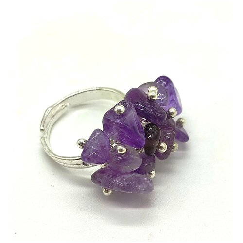 Кольцо ForMyGirl, аметист, безразмерное, фиолетовый безразмерное кольцо с натуральным сердоликом