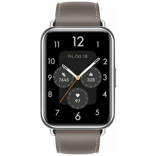 Смарт-часы Huawei Watch Fit 2 Yoda-B19V, 1.74, серый / серый [55029266] умные часы huawei watch gt 3 pro frigga b19v white leather strap 55028857 55028858