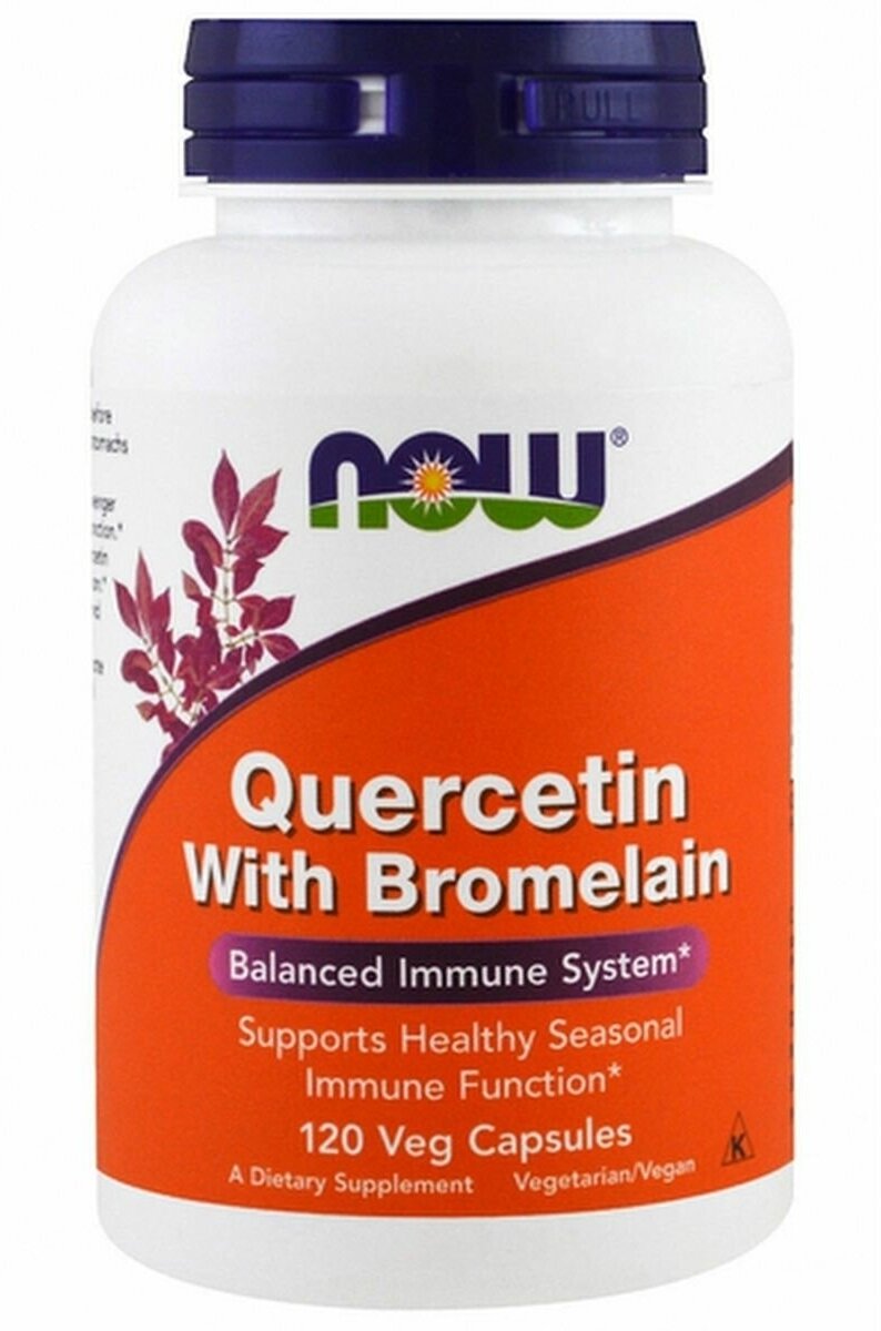 Quercetin & Bromelain, Кверцетин и Бромелаин - 120 капсул