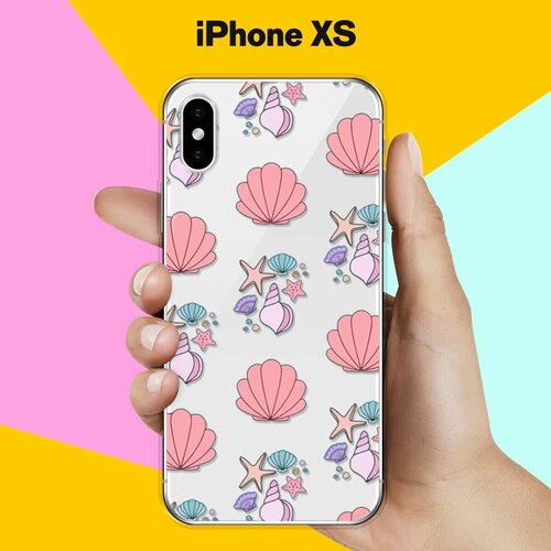 Силиконовый чехол Ракушки на Apple iPhone Xs силиконовый чехол на apple iphone xs айфон xs нежные розы акварель прозрачный