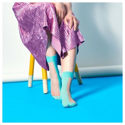 фото Носки для девушек filippa nylon ankle - white/mint 36-41 hysteria