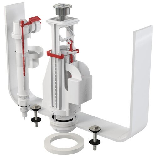 Комплект арматуры Alcadrain SA08SK 1/2 стоп-система нижняя белый выпускной комплект с двойной кнопкой впускной механизм а18 1 2 alcaplast sa08ask 1 2 chrom