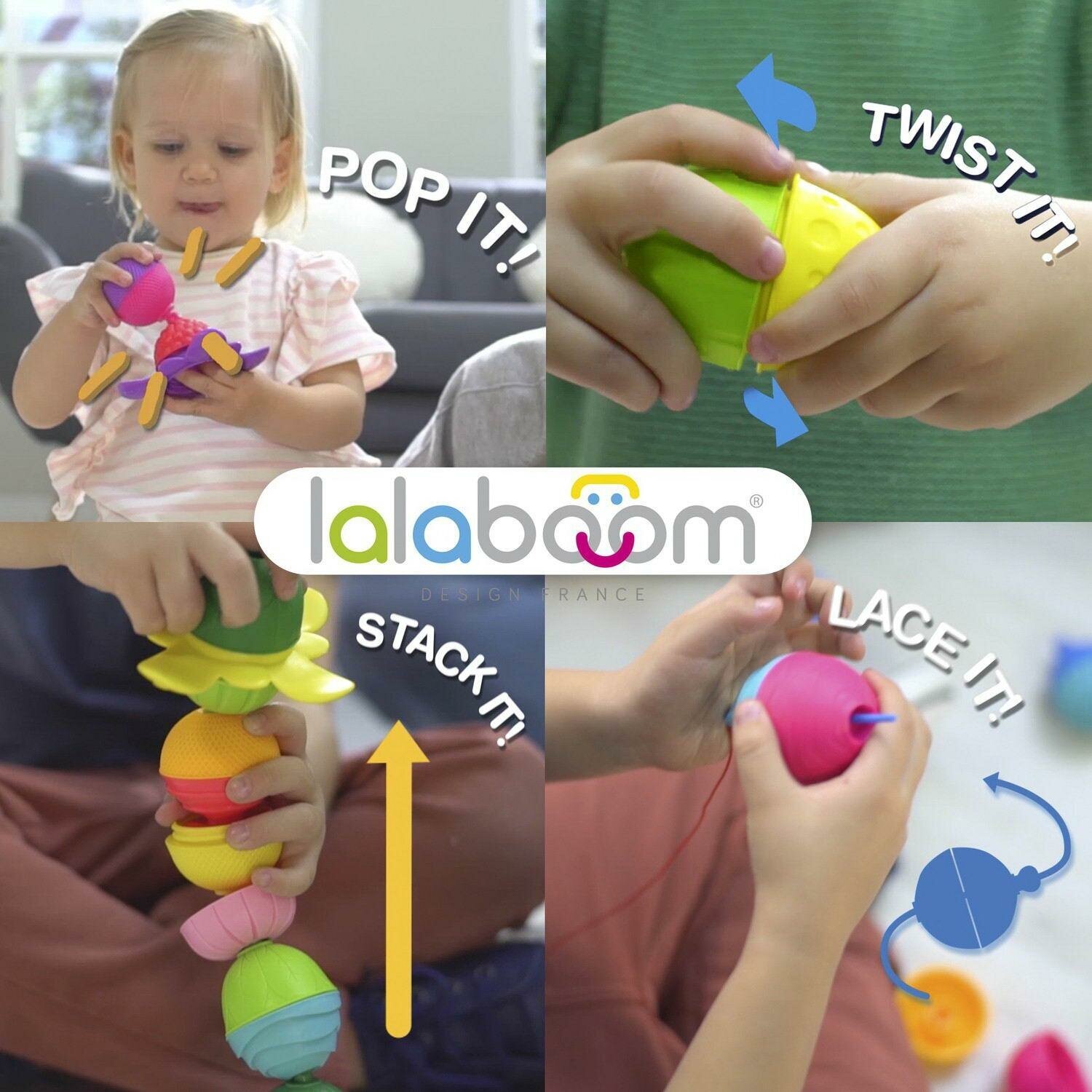 Развивающая игрушка Lalaboom Бусины-животные 21 предмет BL220