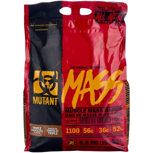 Гейнер Mutant Mass, 6800 г, тройной шоколад гейнер mutant mass 6800 г ваниль
