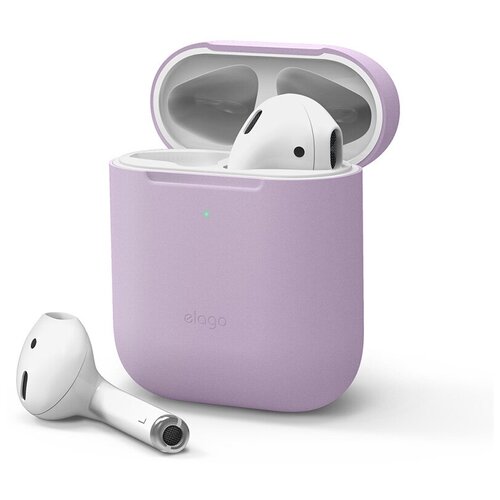 фото Elago для airpods gen 1 & 2 чехол slim silicone case lavender