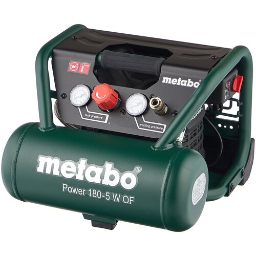 Компрессор безмасляный Metabo Power 180-5 W OF, 5 л, 1.1 кВт безмасляный berkut smart power sac 300 5 л 1 3 квт