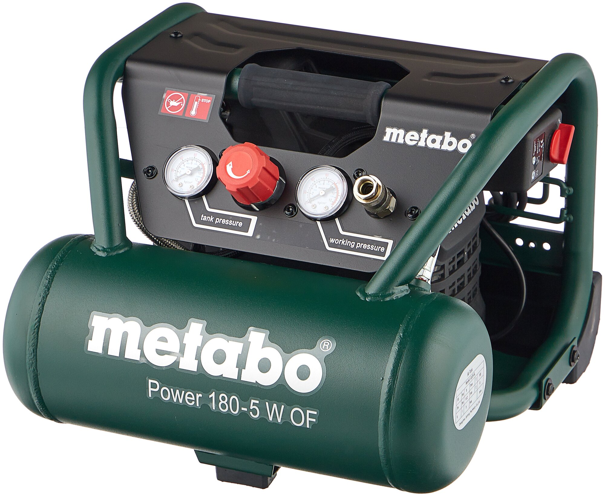 фото Компрессор безмасляный Metabo Power 180-5 W OF, 5 л, 1.1 кВт