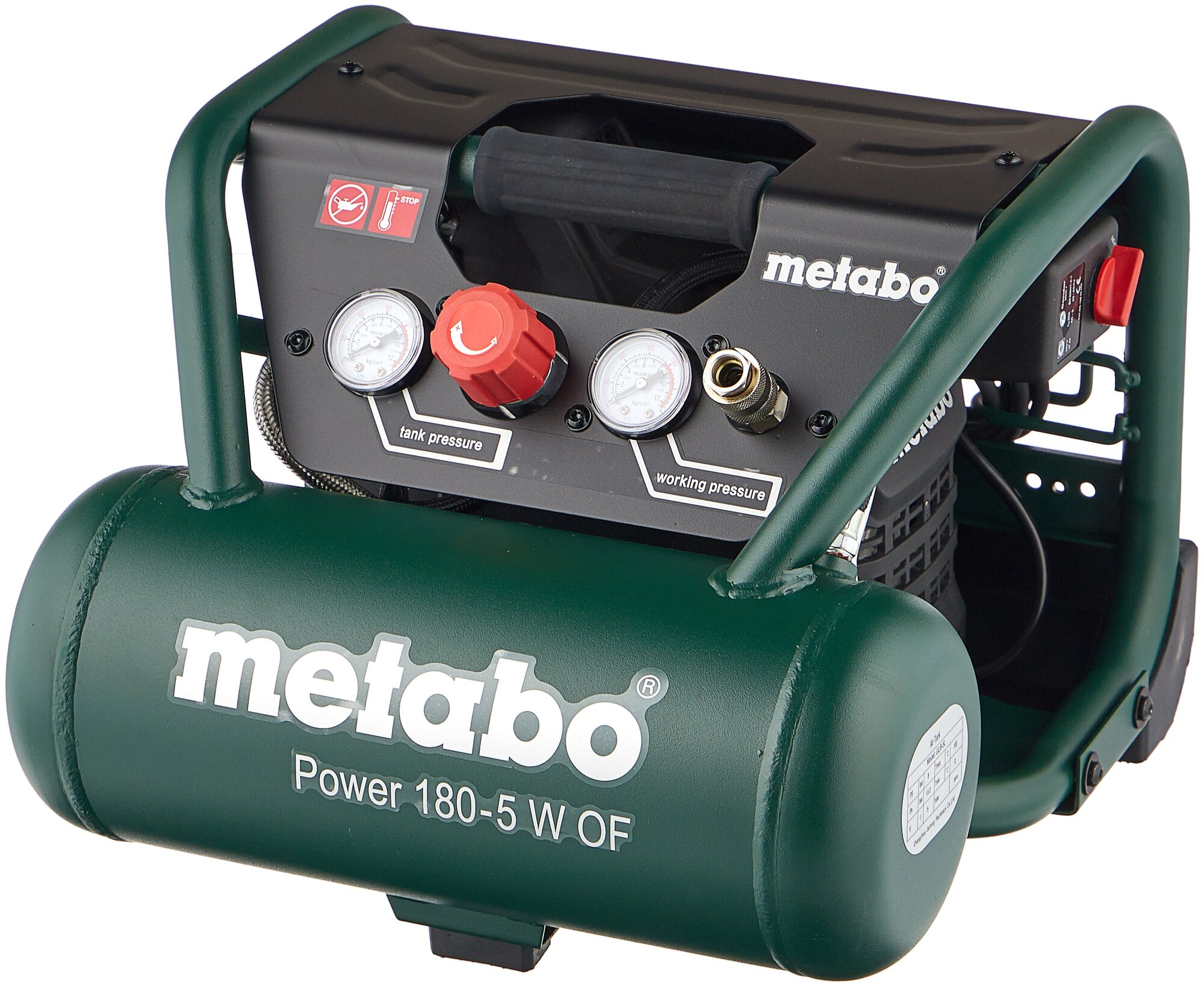 Компрессор безмасляный Metabo Power 180-5 W OF 5 л 1.1 кВт