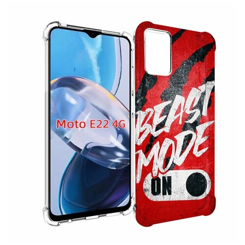 Чехол MyPads BEAST inside You для Motorola Moto E22 4G / E22i 4G задняя-панель-накладка-бампер чехол mypads beast inside you для motorola edge plus задняя панель накладка бампер