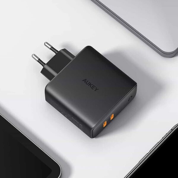 Aukey СЗУ Aukey Wall Charger 63W PD 3A/2USB-C Black черное PA-D5