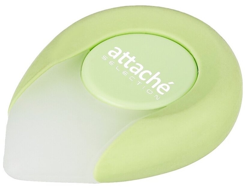 Ластик Attache Selection, зеленый, с пластиковым держателем (1019190)