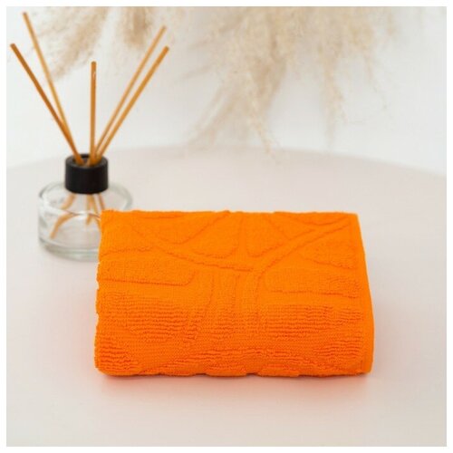 Текстиль центр Полотенце махровое Апельсины 30х50см, оранжевый, хл 100%, 400г/м2