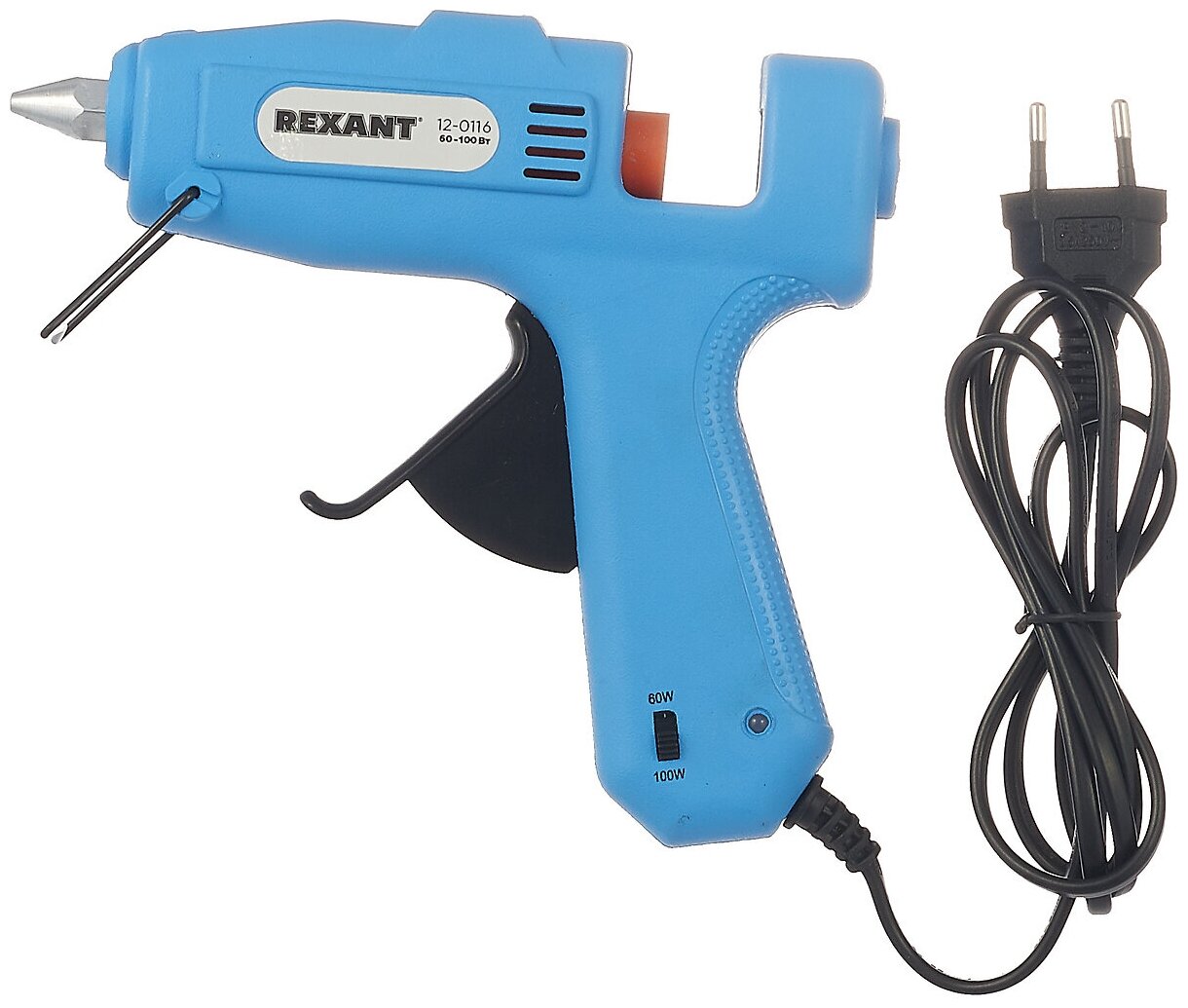 Rexant (12-0116) Пистолет клеевой 60 Вт/100 Вт O 11 мм двухрежимный (блистер) .