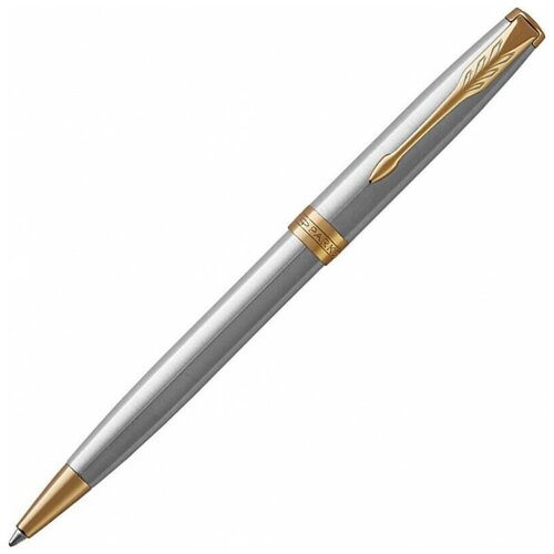 Шариковая ручка Parker Sonnet , Stainless Steel GT, стержень: M, цвет чернил: black , в подарочной упаковке