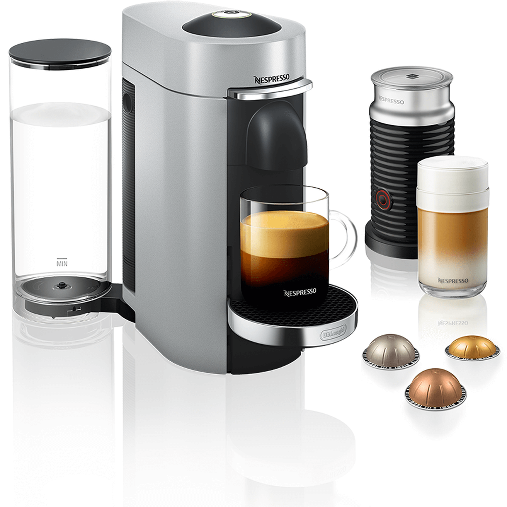 Кофемашина капсульная De'Longhi Nespresso ENV 155, серебристый - фотография № 6