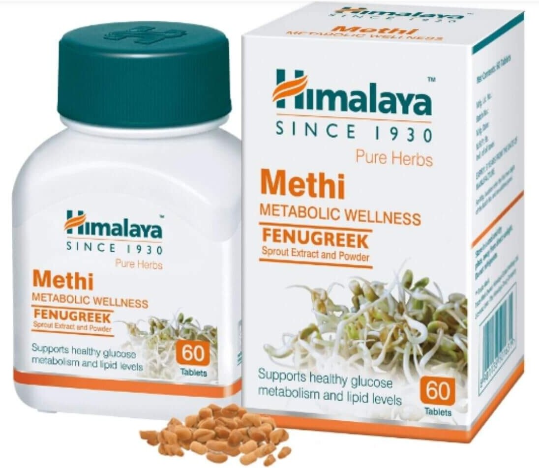 Метхи Хималая (Methi Himalaya) для работы кишечника, для улусшения обмена веществ, 60 таб.