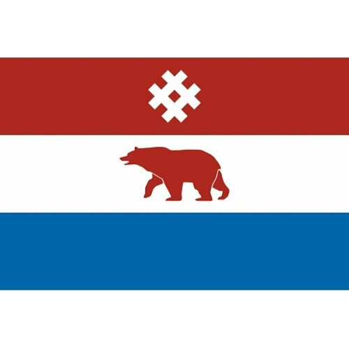 Флаг Коми-Пермяцкого округа. Размер 135x90 см. коми настольный флаг