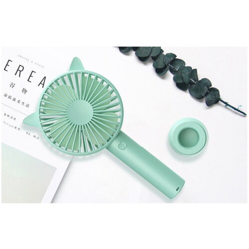 Портативный переносной мини-вентилятор USB с аккумулятором голубой 38500₽