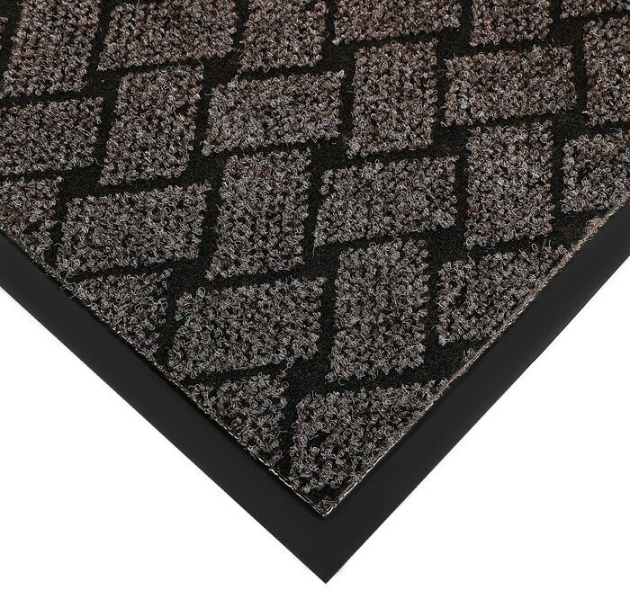 Коврик придверный влаговпитывающий «Крафт», 80×120 см, цвет коричневый - фотография № 4