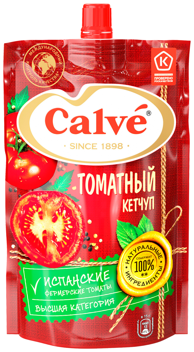 Кетчуп Calve Томатный д/п 350/28