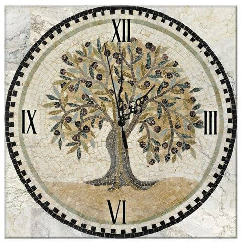Часы стеклянные античное дерево