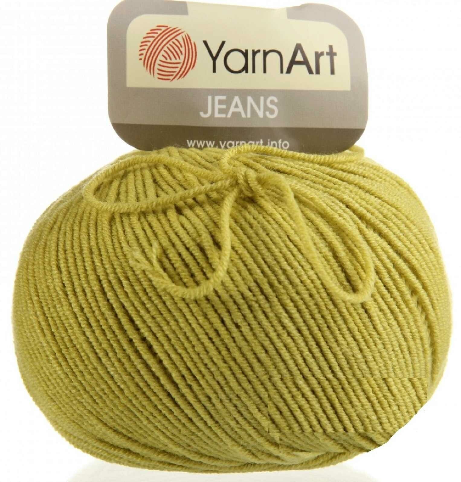 Пряжа YarnArt Jeans Ярнарт джинс Светло-зеленый (29) 3 мотка 50 г/160 м (45% акрил 55 хлопок)
