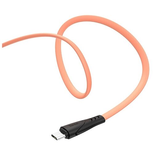USB Кабель Micro, HOCO, X42, силиконовый, оранжево-желтый зарядный кабель rocket flex usb a micro usb 1м оплётка tpe