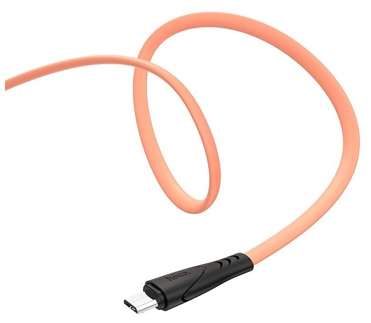 фото USB Кабель Micro, HOCO, X42, силиконовый, оранжево-желтый