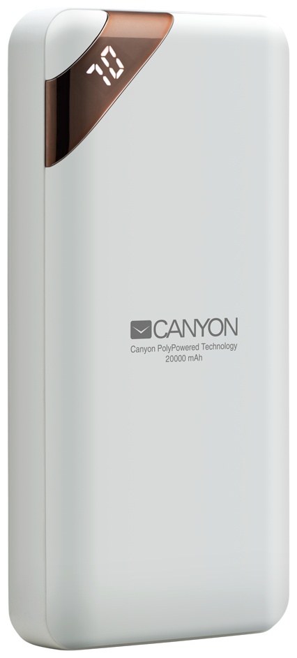 Портативный аккумулятор Canyon CNE-CPBP20, белый