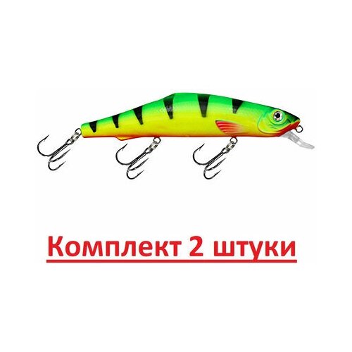 воблер для рыбалки aqua kronos z 90 90mm вес 9 0g цвет 016 red head Воблер AQUA KRONOS Z-130 130mm, вес - 29,0g, цвет 019 (флуоресцентный окунь), 2 штуки