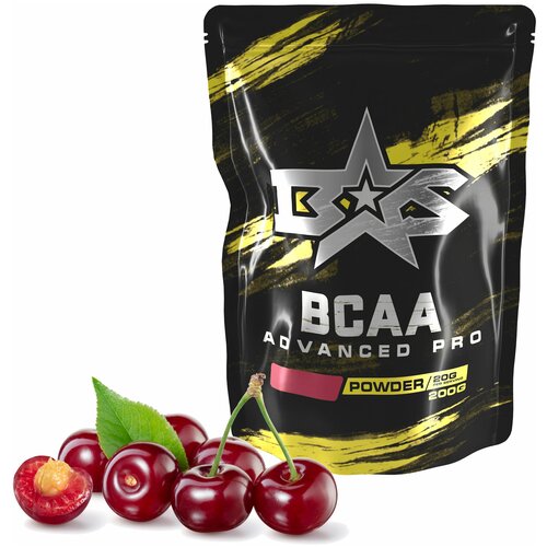 фото Аминокислотный комплекс binasport "advanced pro bcaa" бцаа порошок 200 г со вкусом вишни