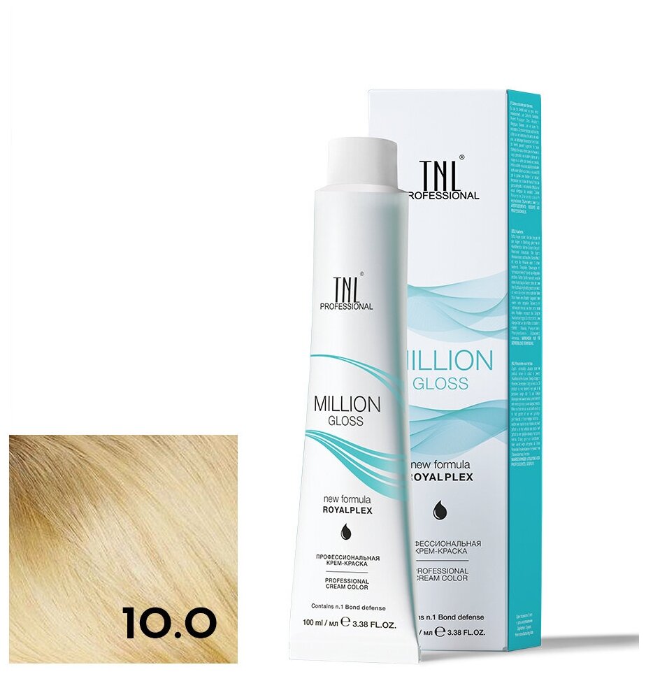 TNL Million Gloss Крем-краска для волос 100 мл. 10.0