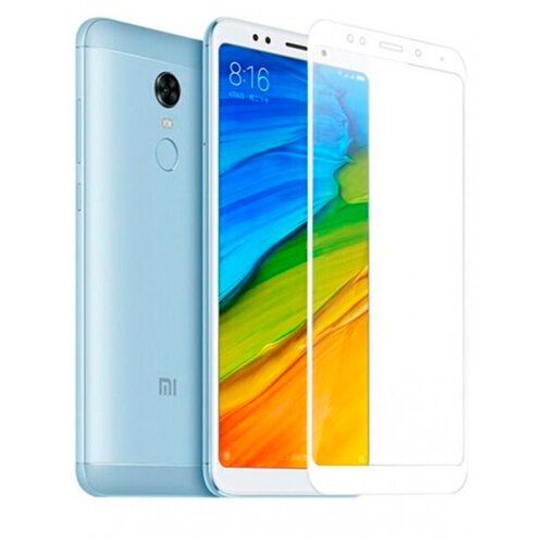 Защитное стекло 5D для Xiaomi Redmi 5 Plus белое