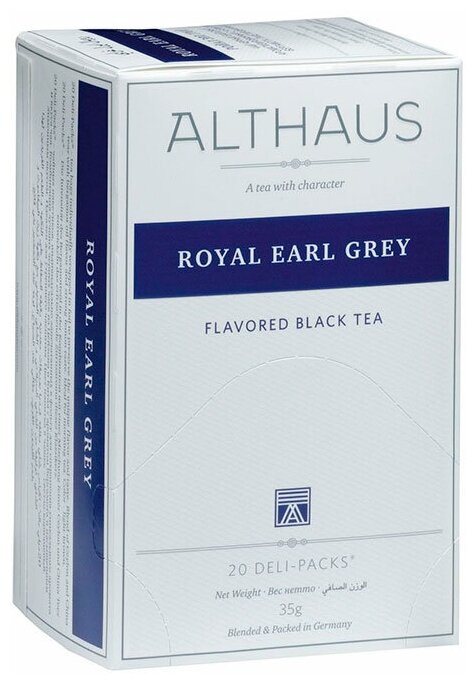 Чай черный Althaus Royal Earl Grey в пакетиках, 20х1,75 г - фото №1