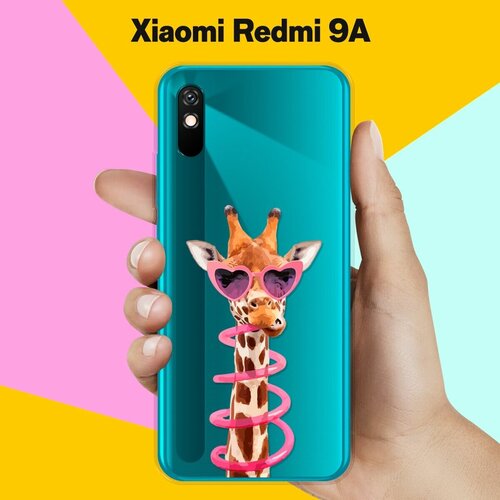 Силиконовый чехол Жираф на Xiaomi Redmi 9A матовый soft touch силиконовый чехол на xiaomi redmi 9a сяоми редми 9а с 3d принтом 2005 w черный