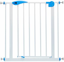 Барьер для дверного и лестничного проема Baby Safe 75-85 см белый/синий