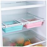 Контейнер для холодильника подвесной складной из силикона используется в качестве дополнительного ящика для хранения продуктов - изображение
