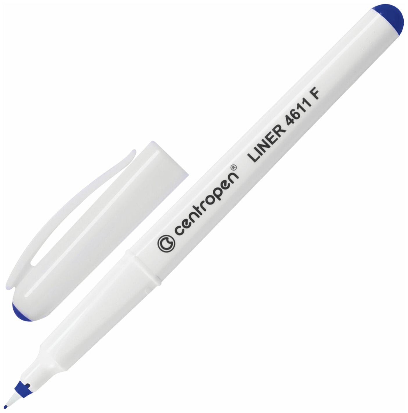 Ручка капиллярная (линер) синяя CENTROPEN "Liner", трехгранная, линия 0,3мм, 4611, ш/к 28171, - Комплект 10 шт.(компл.)
