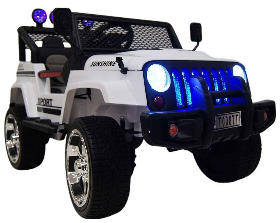 RiverToys Детский электромобиль Jeep T008TT белый