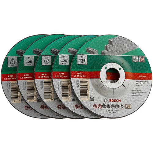 фото Набор отрезных дисков bosch c 30 s bf 2609256335, 125 мм 5 шт.
